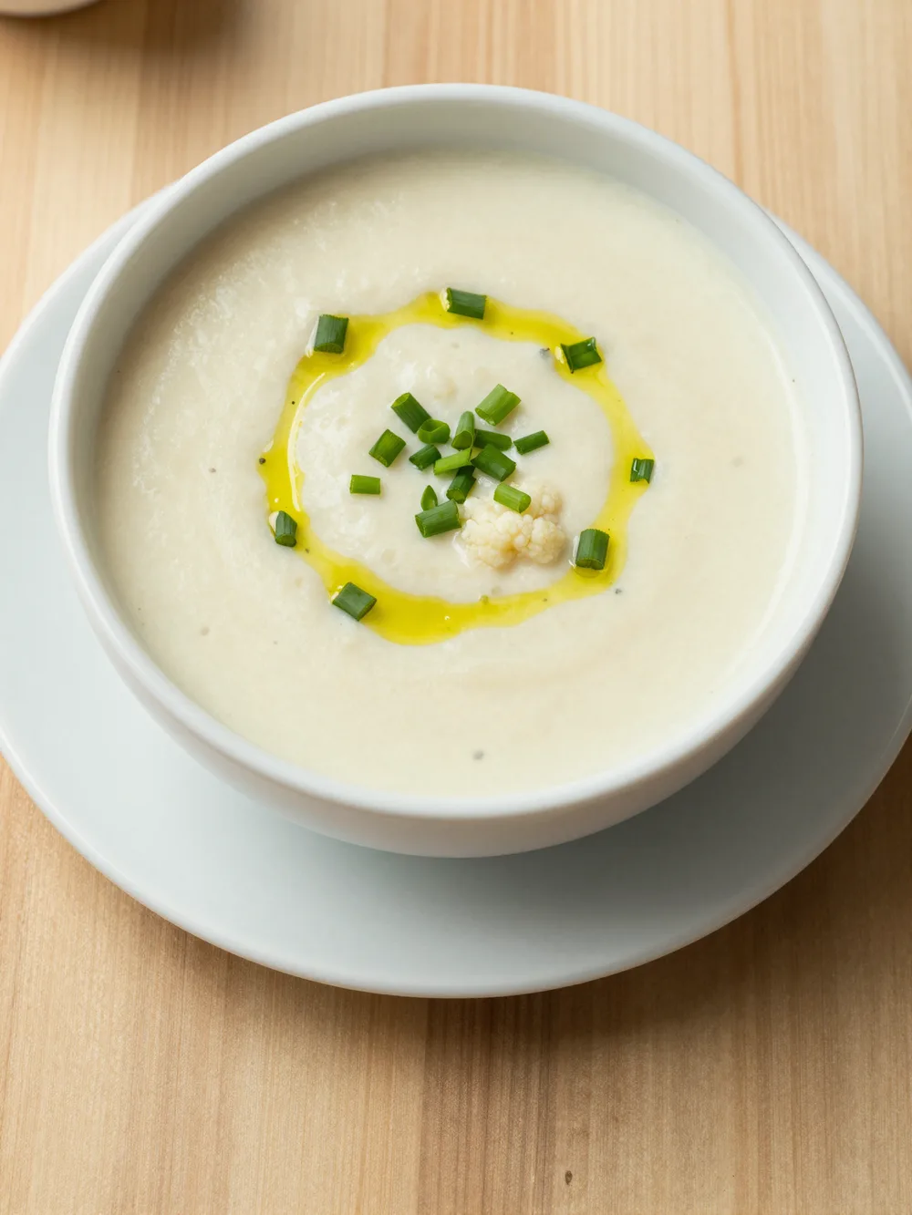 Crema de coliflor con puerros